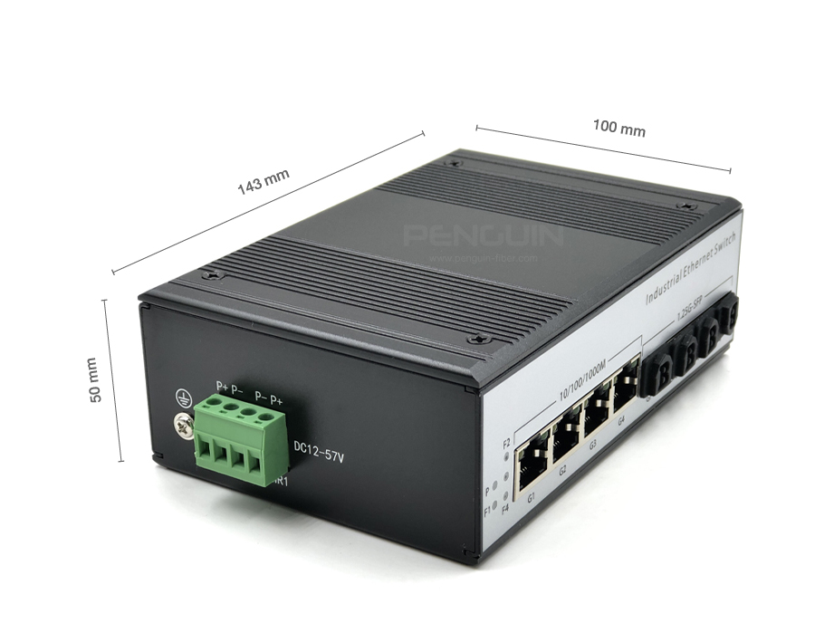 Gigabit Industrial Switch 4 Port + 4 SFP (1.25G)